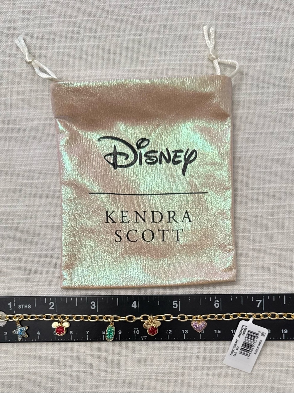 NEW ~ Kendra Scott x Disney Mickey & Minnie Mouse Charm Crystal Bracelet, NWT - Picture 14 of 14